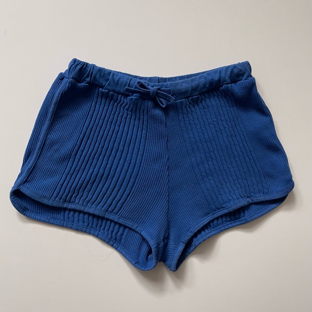 Sunchild rib knit blue shorts